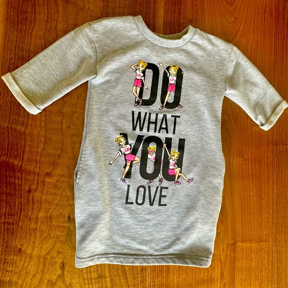 LN GIRLS PINK SWEATSHIRT TUNIC STYLE GIRLS DRESS. SIZE 5T. - Picture 1 of 9